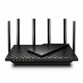 รูปด้านหน้าตรง TP-Link Archer AX73 เราเตอร์ Wi-Fi 6 ดีไซน์ระบายความร้อนแบบเกล็ดปลา