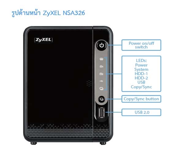 ZyXEL NAS326 2-Bay Personal Cloud Storage